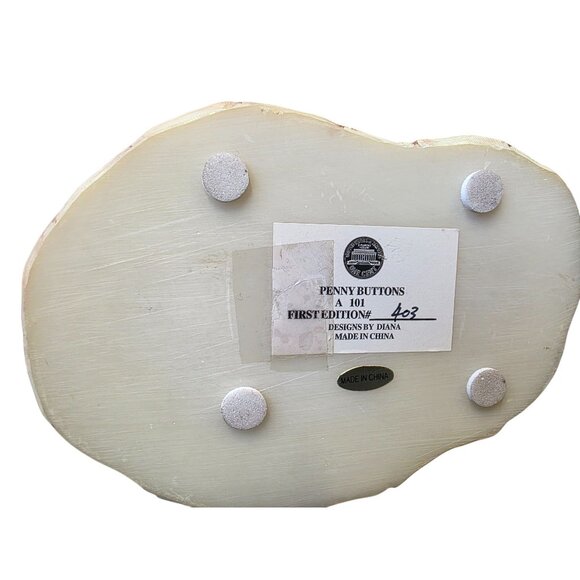 Penny Buttons 1st edition Candle Holder Vintage Girl With Heart Love - Picture 8 of 10